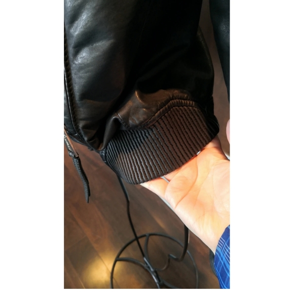 DSQUARED2 men's black leather biker jacket - Picture 10 of 11